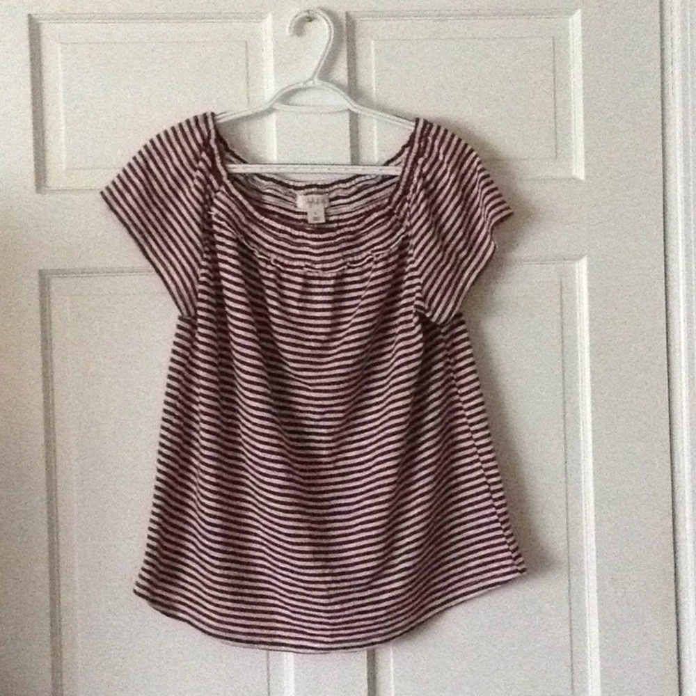 Short sleeved striped shirt.  NEW!!